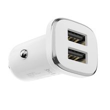 Product image of BOROFONE BZ12 Lasting power double port in-car charger Whait