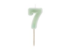 Product image of ციფრი სანთლები მწვანე ფერის 6სმ