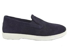 Product image of SLIP ON PERF.S.SUEDE DARK BLUE ლოფერი