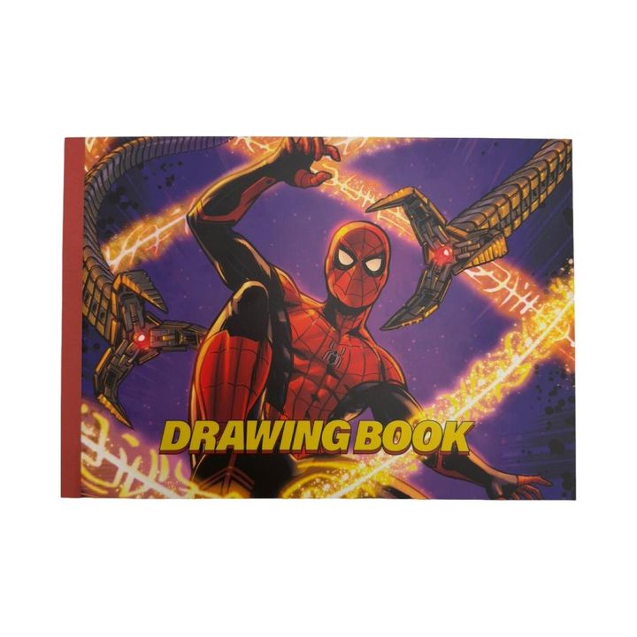 miniso-marvel-spider-man-collection-a4-drawing-book-28-sheets-with-sticker-sakhatavi-nakrebi
