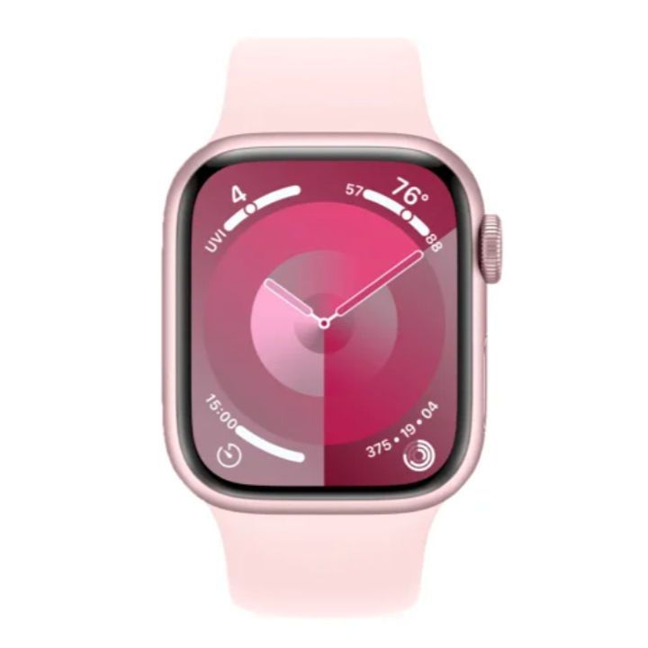 apple-watch-series-9-gps-41mm-pink-aluminium-case-with-light-pink-sport-band-ml-smart-saati-photo-3