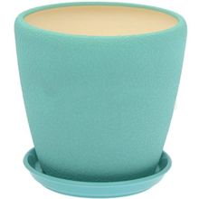 Product image of №1 აბრეშუმი ფირუზისფერი კერამიკული ქოთანი გრაცია