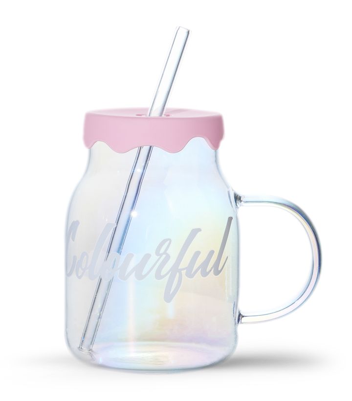 miniso-holographic-series-glass-cup-with-lid-and-straw-chiqa-satsrupit-520-ml
