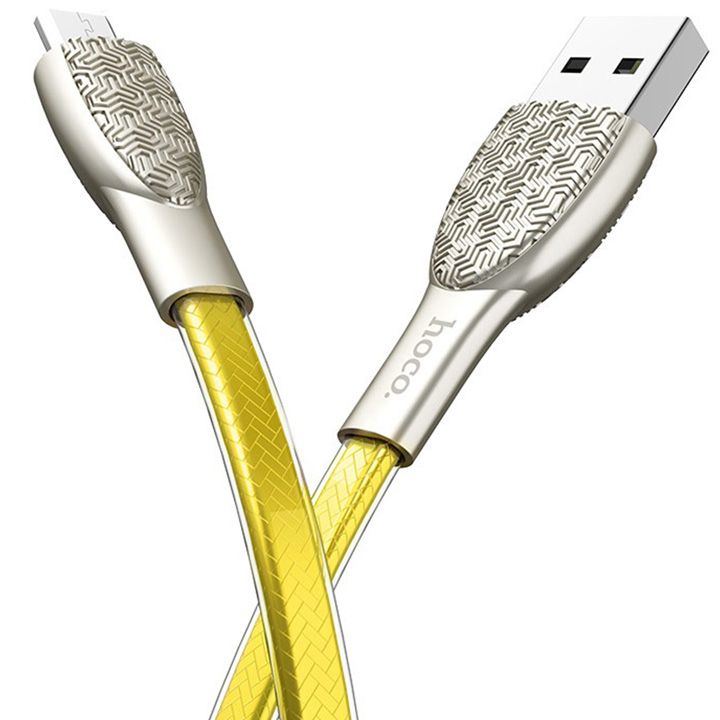 hoco-u52-bright-charging-data-cable-for-micro-gold