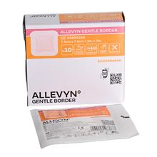 Product image of ALLEVYN GENTLE BORDER 7.5X7.5 სმ-საფენი ინფიცირებული და გამონადენიანი ჭრილობებისთვის