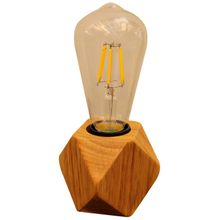 Product image of BRAND R მაგიდის სანათი ხის მრავალწახნაგა დეტალით