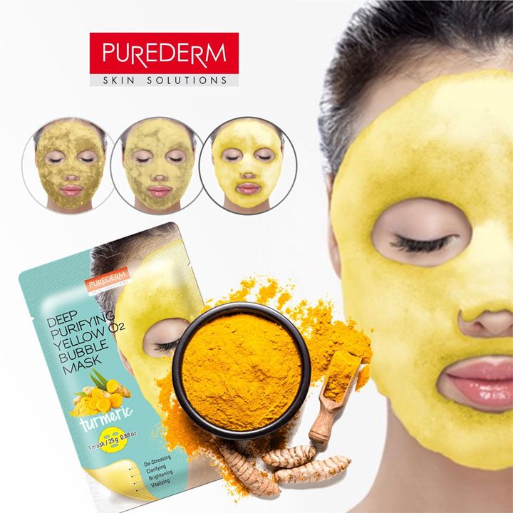 purederm-deep-purifying-yellow-o2-bubble-mask-turmeric-sakhis-nighabi-photo-2