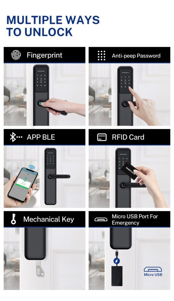 liliwise-smart-door-lock-h6b-chkviani-saketi-photo-4