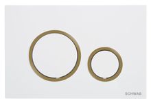 Product image of P47-0205-0250 ავზის ჩამრეცხი ღილაკი VELA white with golden ring