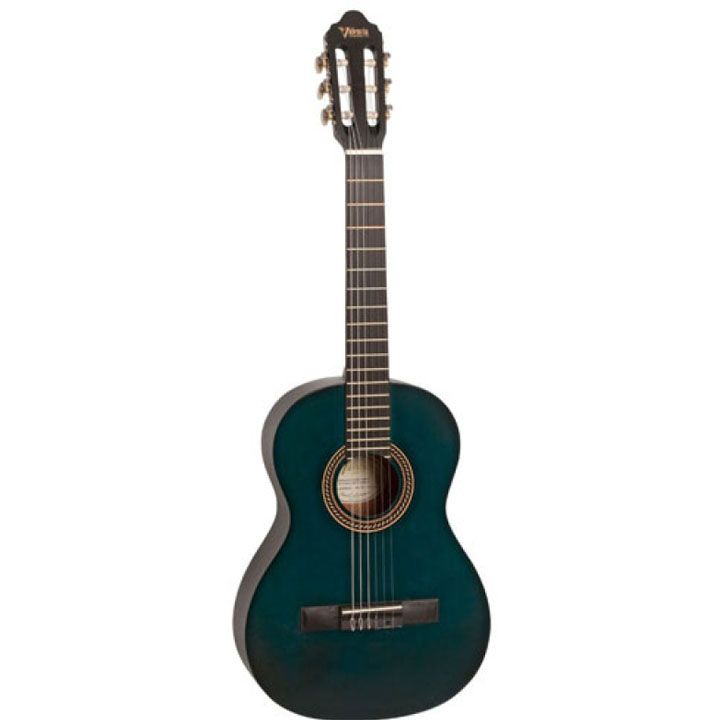 valencia-vc203tbu-34-sized-classical-guitar-trans-blue-klasikuri-gitara