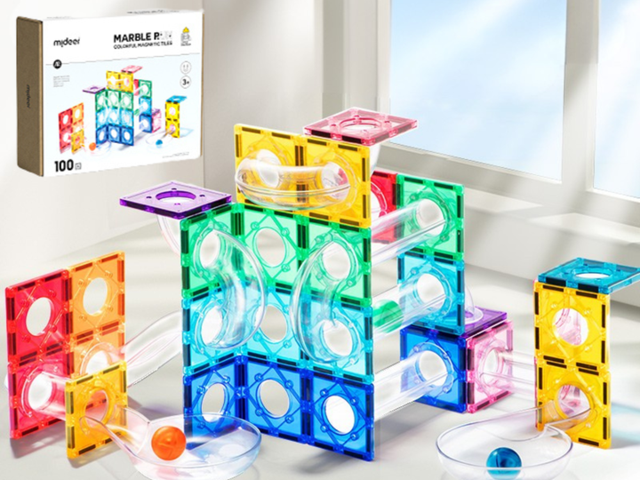 mideer-colorful-magnetic-tiles-marble-run-100pcs-magnituri-konstruqtori-photo-3