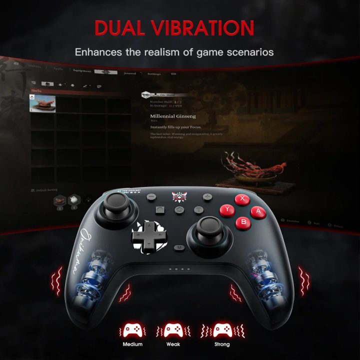 onikuma-c1-wireless-gaming-controller-black-usadeno-kontroleri-photo-3
