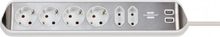 Product image of დამაგრძელებელი კუთხე 6 Brennenstuhl 2მ 2 USB ვერცხლისფერი თეთრი