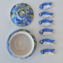 Product image of ხელნაკეთი კერამიკის თევზების ნაკრები