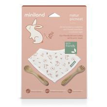 Product image of Miniland Natur Picneat Bunny ჭურჭლისა და წინსაფრის ნაკრები