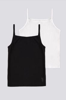 Product image of US POLO ASSN US1672 V1 გოგოს მაისური 2 ცალი (შავი, თეთრი)