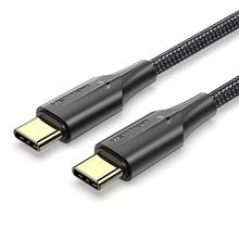 Product image of VENTION TAUBD Nylon Braided USB 2.0 C Male to C Male 3A მობილურის კაბელი 0.5მ