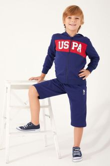 Product image of US POLO ASSN 1308 V1 ბიჭის ორეული გრძელი სამკლაურით და კაპრით