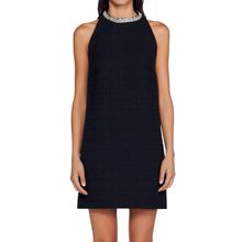 Product image of Sandro Tweed Mini Dress ქალის ტვიდის მოკლე კაბა თვლებიანი საყელოთი