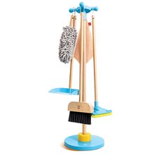 Product image of Hape Broom & swiffer cleaning stand ხის სათამაშო ცოცხის ნაკრები