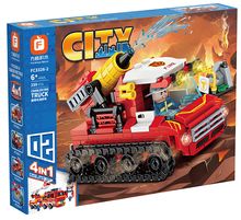 Product image of MINISO 4-in-1 Fire Truck Series Crawler Fire Truck(4-2) ასაწყობი სათამაშო