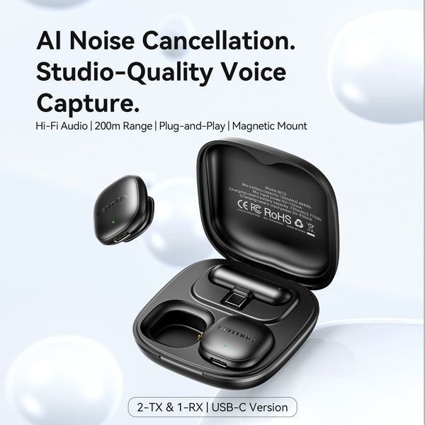 vention-ncdb0-wireless-ai-noise-canceling-lavalier-microphone-black-mikrofoni-photo-2
