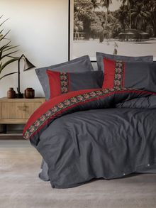Product image of Folk Art Lienzo Double Duvet Cover Set Anthracite ორსაწოლიანი თეთრეულის ნაკრები