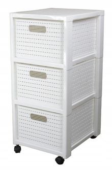 Product image of კომოდი Rotho 3 x A4 ბორბლებით COUNTRY თეთრი