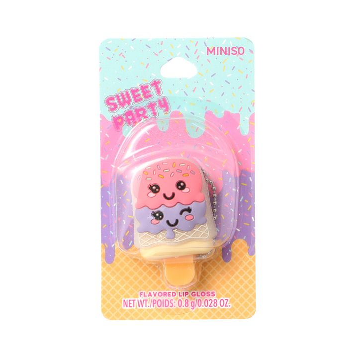 miniso-dessert-theme-lip-balm-two-color-ice-cream-cone-sabavshvo-tuchis-balmi