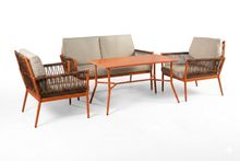 Product image of COMFORT ROOM მეტალის 2 ადგილიანი სამეული მაგიდით ტერაკოტას ფერი