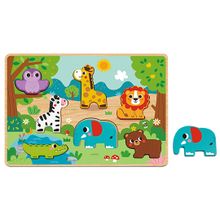 Product image of ცხოველების ჩასაწყობი პაზლი – ხის საგანმანათლებლო სათამაშო