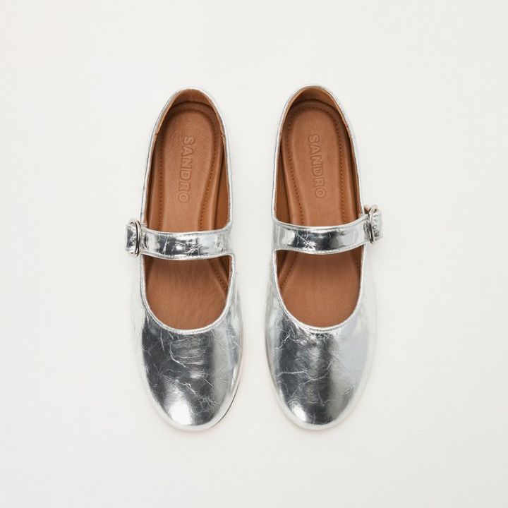sandro-shiny-leather-ballet-flats-qalis-balerinebi-photo-3