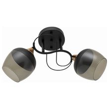 Product image of BELLA MITA 6107/2 BK+FG 2 ნათურით E27 შავი ოქროსფერი ჭაღი