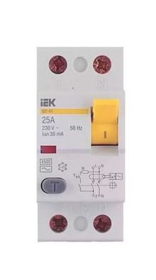 Product image of УЗО დამცავი გამორთვის მოწყობილობა ВД1-63 2Р 25А 30мА IEK