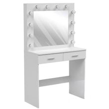 Product image of ვიზაჟის და მაკიაჟის მაგიდა განათებით 2 უჯრით