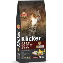 Product image of Klicker მშრალი საკვები ზდრასრული სტერილიზებული კატებისთვის ქათმის ხორცი 80%, ბოსტნეულით და ხილით. Grain Free 12 კგ