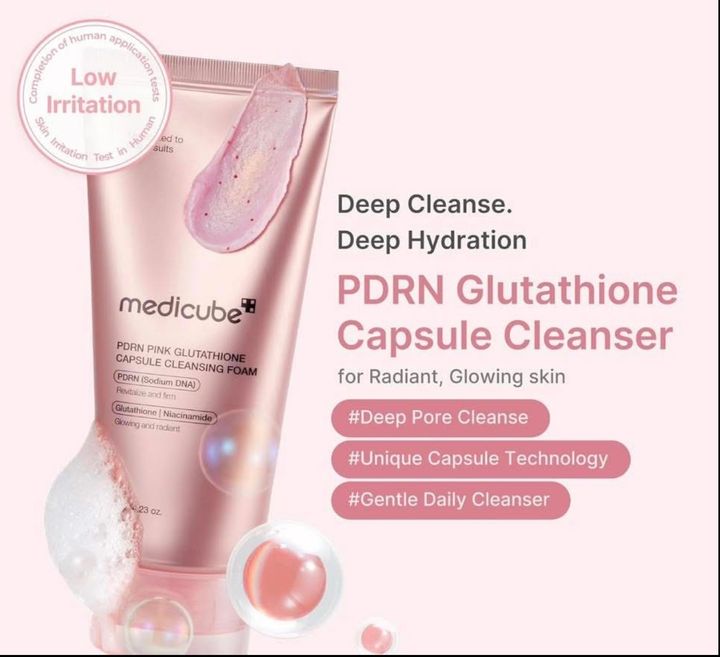 medicube-pdrn-pink-glutathione-capsule-cleansing-foam-sakhis-gamtsmendi-120-gr-photo-2