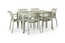 Product image of COMFORT ROOM გარე ავეჯის მაგიდა + 6 სკამი 135*90-ზე ღია მწვანე