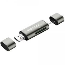 Product image of VENTION CCJH0 USB2.0 Multi-function Card Reader Gray ბარათის წამკითხველი