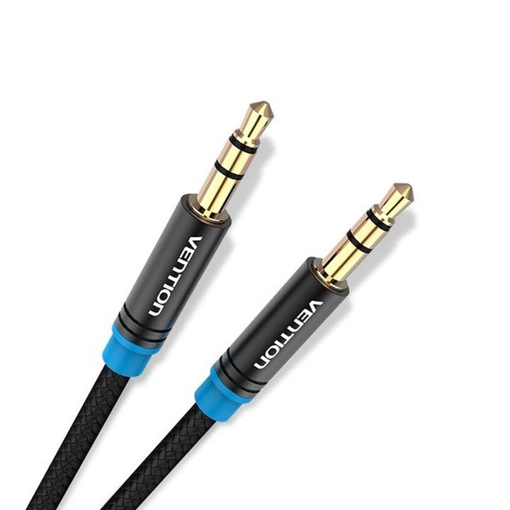 vention-p350ac050-b-m-cotton-braided-35mm-male-to-male-audio-cable-05m-black-metal-type-photo-2