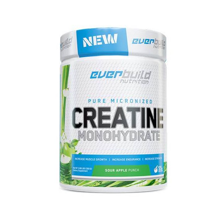 EVERBUILD Creatine Monohydrate Sour Apple Punch კრეატინი Extra.ge