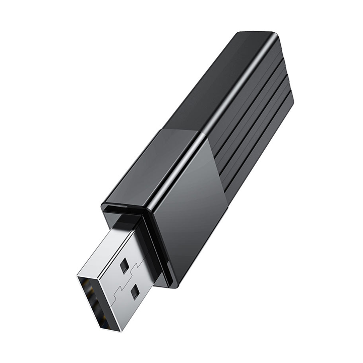 Hoco HB20 USB 2.0 Card Reader Black USB ბარათის წამკითხველი Extra.ge