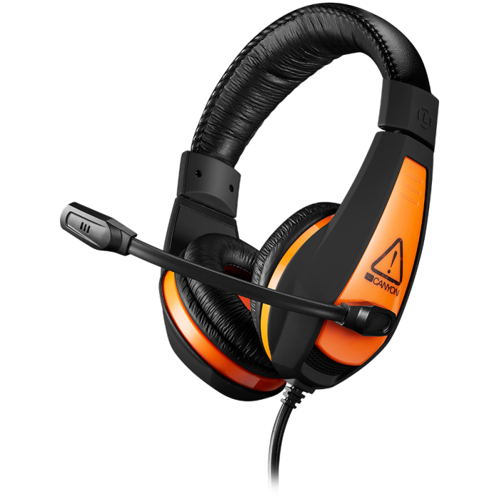 CANYON Gaming headset 3.5mm jack with adjustable microphone and volume