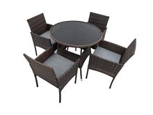Product image of მოწნული ავეჯის ნაკრები ბალიშებით MIRAGE - შავი  (AJ-SFS014)