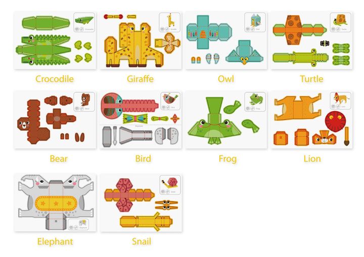 tookyland-lt032-3d-origami-paper-kit-animals-origamebis-nakrebi-photo-4