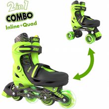 Product image of საბავშვო როლიკები 2 IN 1 NEON COMBO SKATES NT10G4 (34-37) GREEN