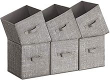 Product image of SONGMICS, შესანახი კუბები, 4 ცალი, ნაცრისფერი, 26 x 26 x 28 სმ