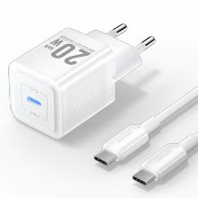 Product image of VENTION TZ-FEPW0-EU-01 1-Port USB-C GaN Charger (20W) with USB-C to USB-C Cable (1M) EU-Plug White