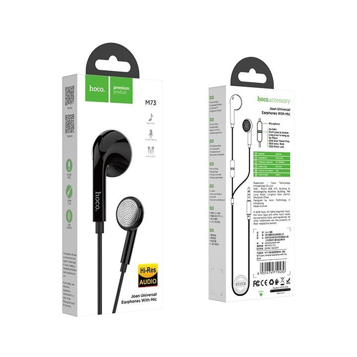 hoco-m73-joan-universal-earphones-with-mic-black-photo-4