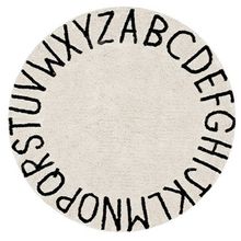 Product image of Lorena Canals Round ABC Black ხელნაკეთი საბავშვო ხალიჩა